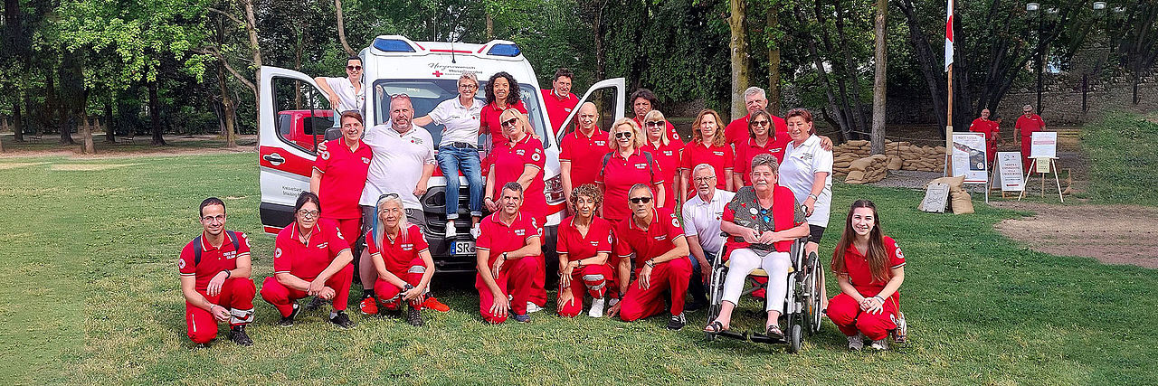 Team mit befreundetem Team Italien