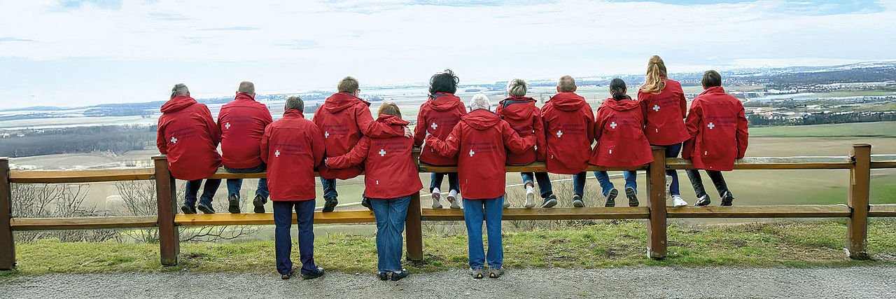 Team von hinten